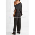 One-Schulter Crepe De Chine Jumpsuit Herstellung Großhandel Mode Frauen Bekleidung (TA30012J)